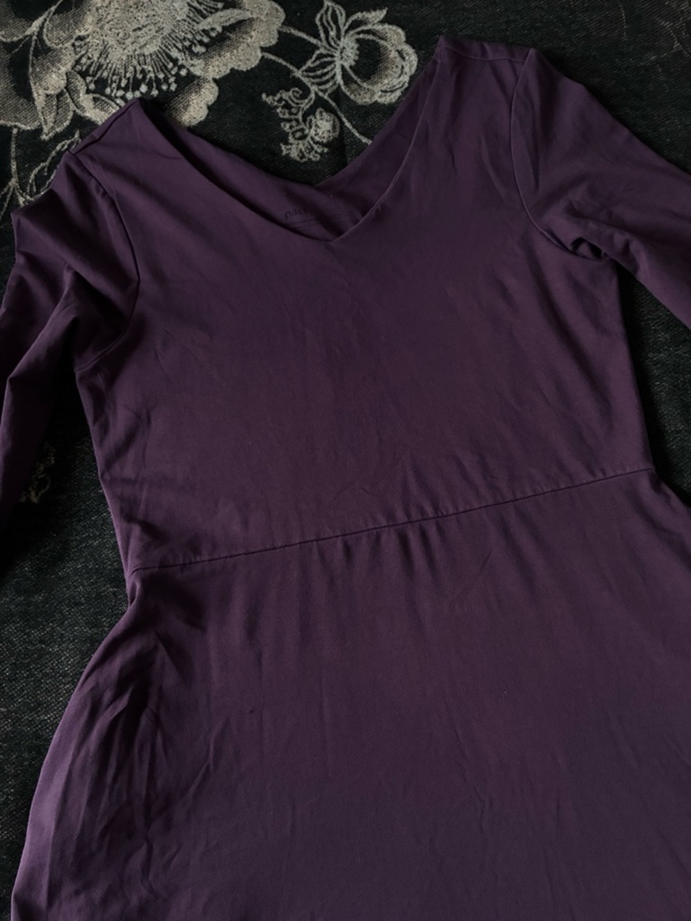 Pact Women's Deep Purple V‑Neck Dress